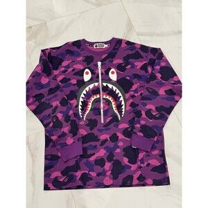 A Bathing Ape 1st Purple Camo Long Sleeve Tee Large Bape Nigo Japan WGM